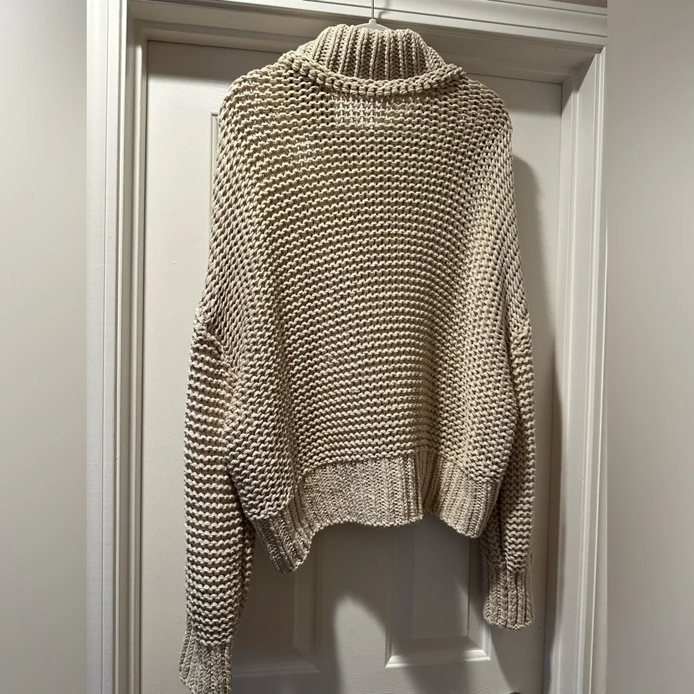 Free People Cozy Cream Turtleneck Sweater - Picture 2 of 7